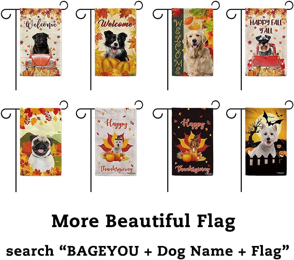 Bandera de bienvenida para otoño, decoración de perro, bandera de casa Shih Tzu, hojas de arce, calabazas, bandera de cosecha para patio al aire