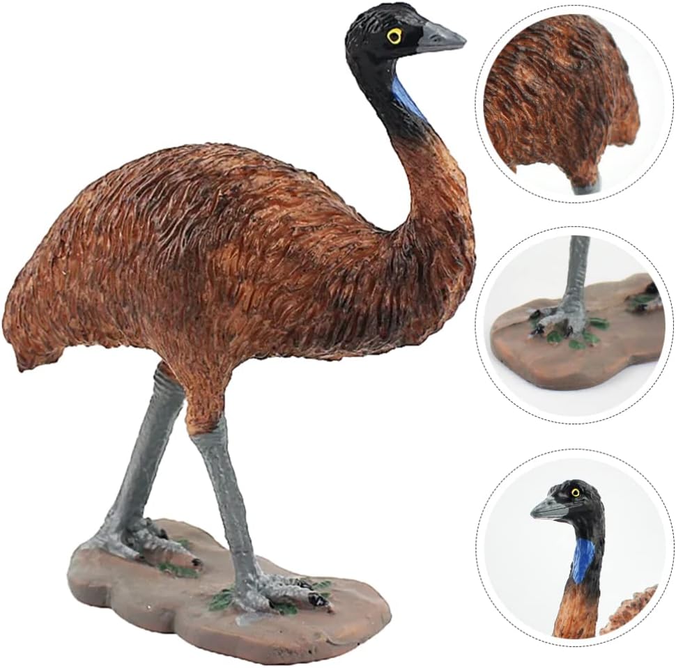 Zerodeko 2 piezas de avestruz ornamento de avestruz simulado juguete de pájaro juguete Scrump felpa avestruz estatua de avestruz decoraciones de