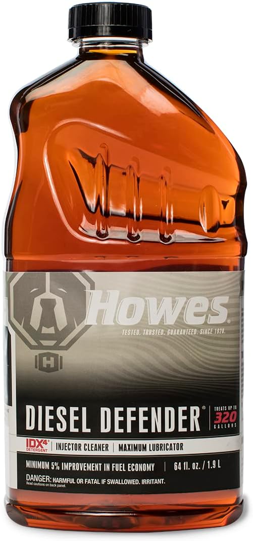 Howes Diesel Defender – Limpiador inyector de 64 onzas y lubricador de combustible diésel (seis botellas de 64 onzas)