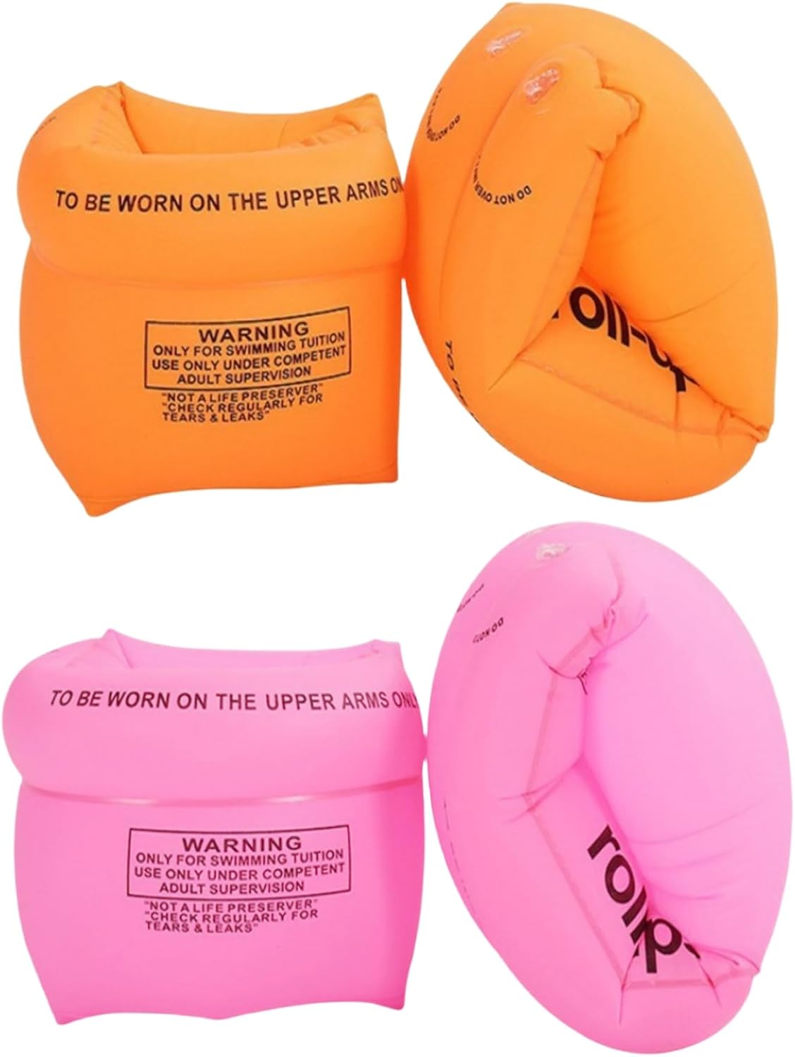 Paquete de 2 a 4 flotadores de brazo para niños y adultos, flotadores de piscina, anillos de natación inflables, bandas de brazo de PVC, mangas