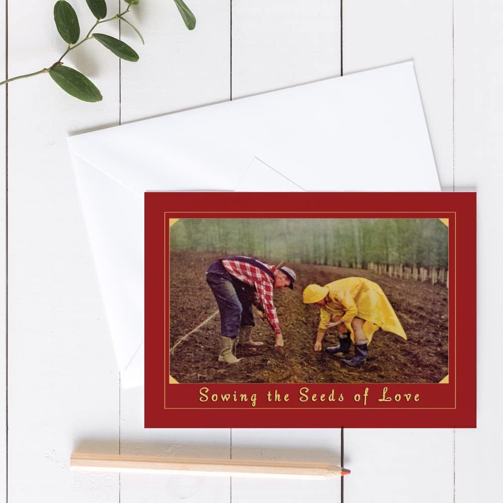 Wright Home & Gift Seeds of Life – Tarjetas de felicitación de aniversario, juego de 2 unidades + 2 sobres (5 x 7)