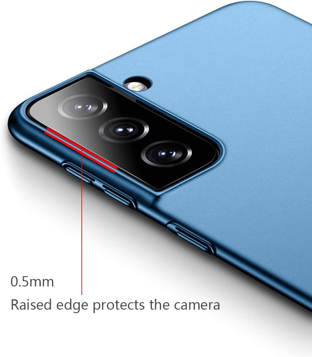 Bastmei Funda para Samsung Galaxy S21 FE 5G, extremadamente ligera, ultra ligera, súper delgada, protección de cámara, carcasa de PC dura para