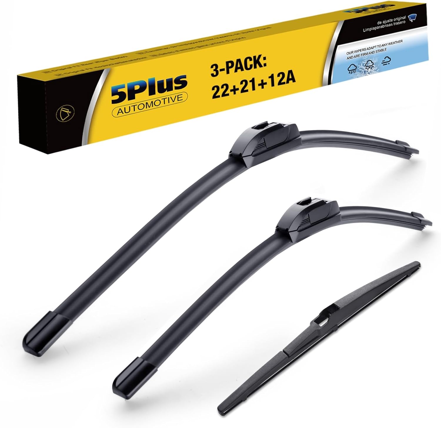 3 limpiaparabrisas de repuesto de 222112 pulgadas para Dodge Durango 2020-2011, Jeep Grand Cherokee 2013-2011 (juego de 3), limpiaparabrisas de 22