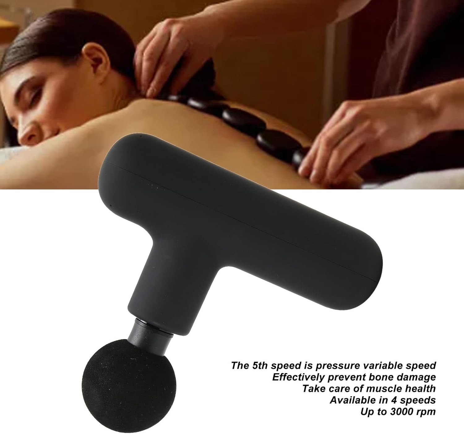 ciciglow Mini masajeador, masajeador muscular de percusión portátil, masajeador de tejido profundo, masajeadores para cuello y espalda, 4