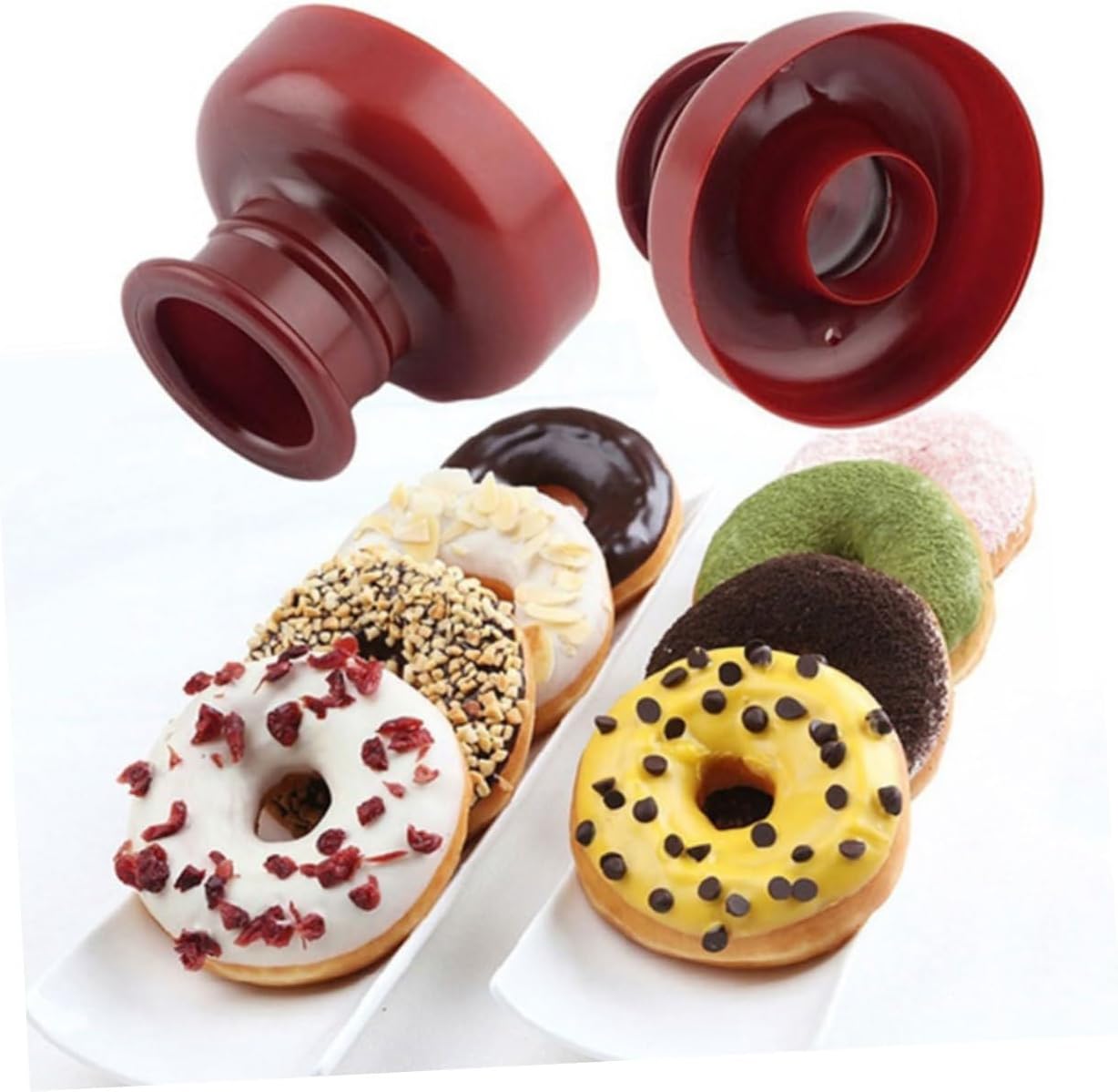 JOINPAYA Molde para hacer donas, moldes para hacer donas, moldes para tartas, plantillas de galletas, decoración de pasteles, molde para hornear,