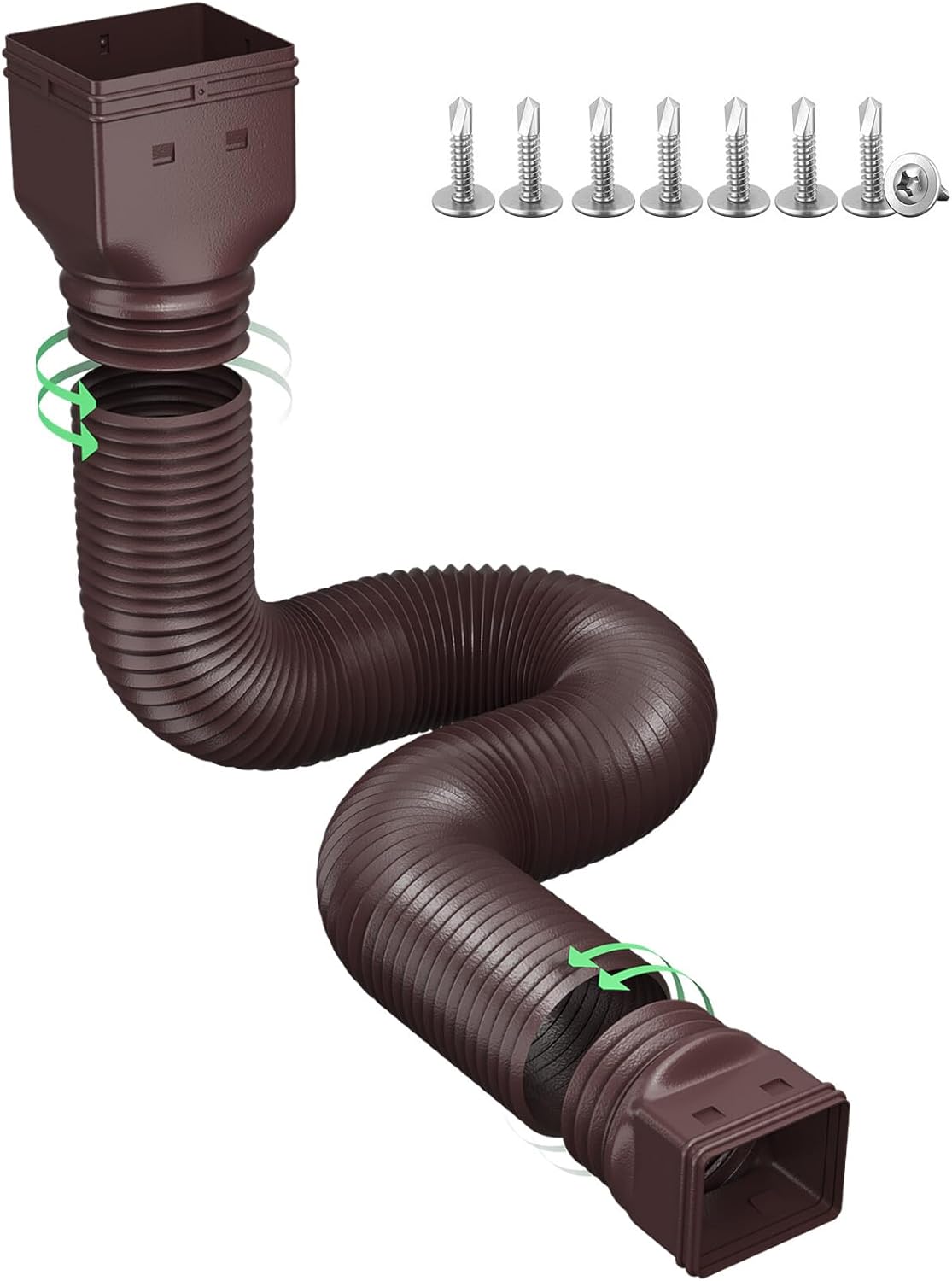 Extensiones de bajante de canalón de lluvia, extensor de bajante para drenaje de agua de lluvia flexible, tubo de extensión de drenaje de boquilla y