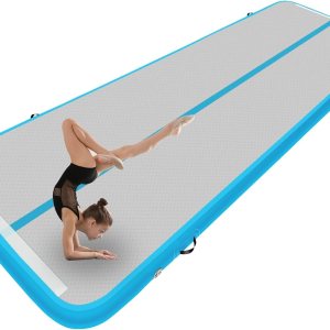 XHYCPY Colchoneta inflable de gimnasia de 13, 16 y 20 pies, extra ancha de 4.3 pies de grosor y 4 pulgadas, con bomba de aire eléctrica XHYCPY Colchoneta inflable de gimnasia de 13, 16 y 20 pies, extra ancha de 4.3 pies de grosor y 4 pulgadas, con bomba de aire eléctrica