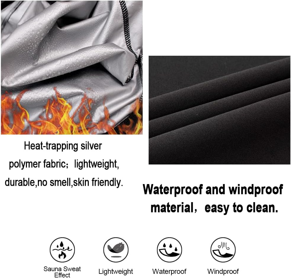 NINGMI Traje de sauna para mujer, chaquetas de sudor, camisa de entrenamiento de manga larga, parte superior adelgazante con cremallera, moldeador