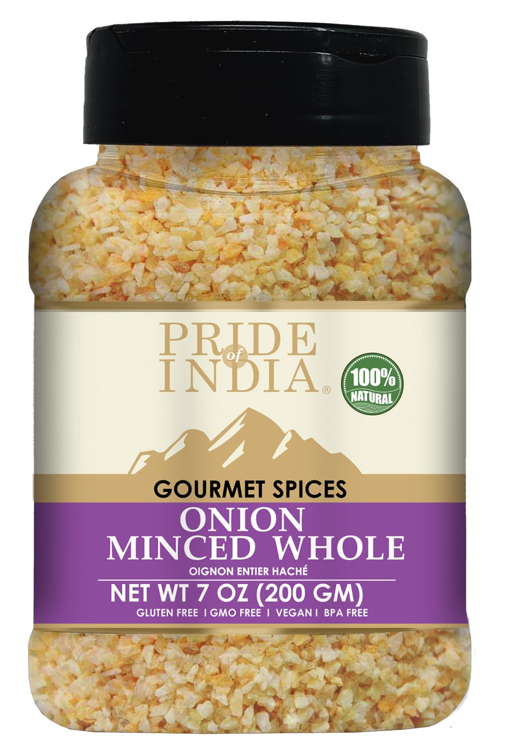 Pride of India – Cebolla picada de 7 onzas (7.05 oz) – Cebolla fresca lista para usar – Ingrediente de sabor dulce y salado que ahorra tiempo,