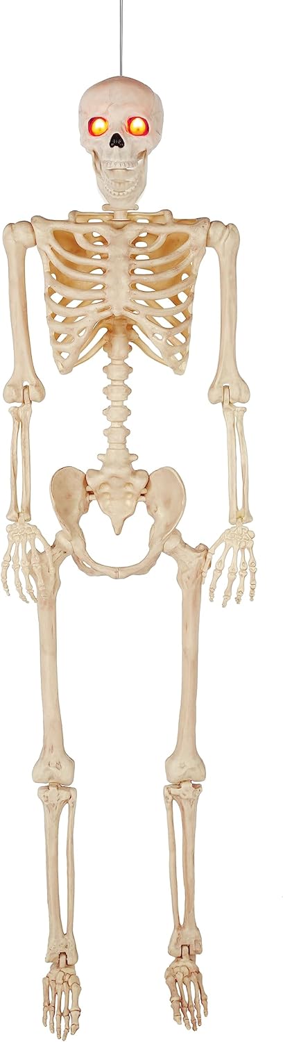 Crazy Bonez Hablando de ojos llameantes Pose-N-Stay Skeleton