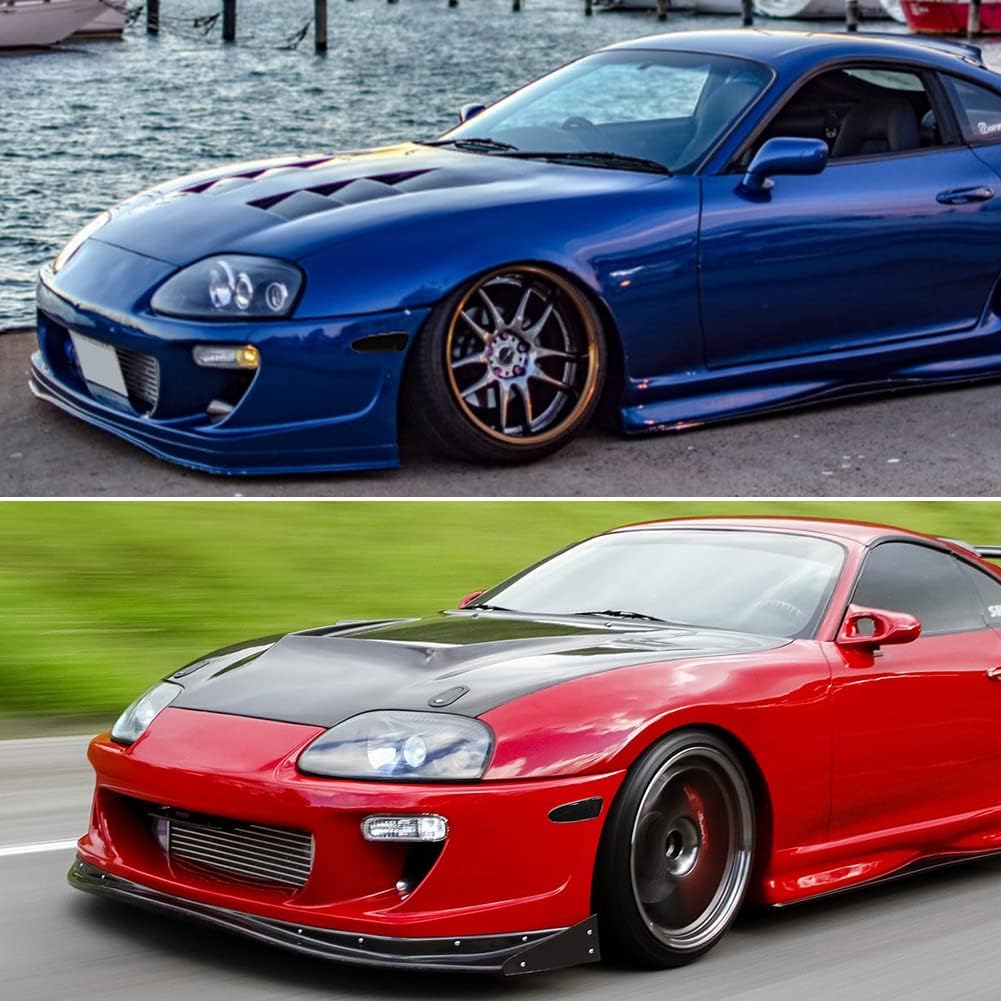 Lente ahumada, luz de marcador lateral frontal, carcasa de la lámpara de guardabarros compatible con Toyota SUPRA MK.4 1997 1998 y Toyota Celica