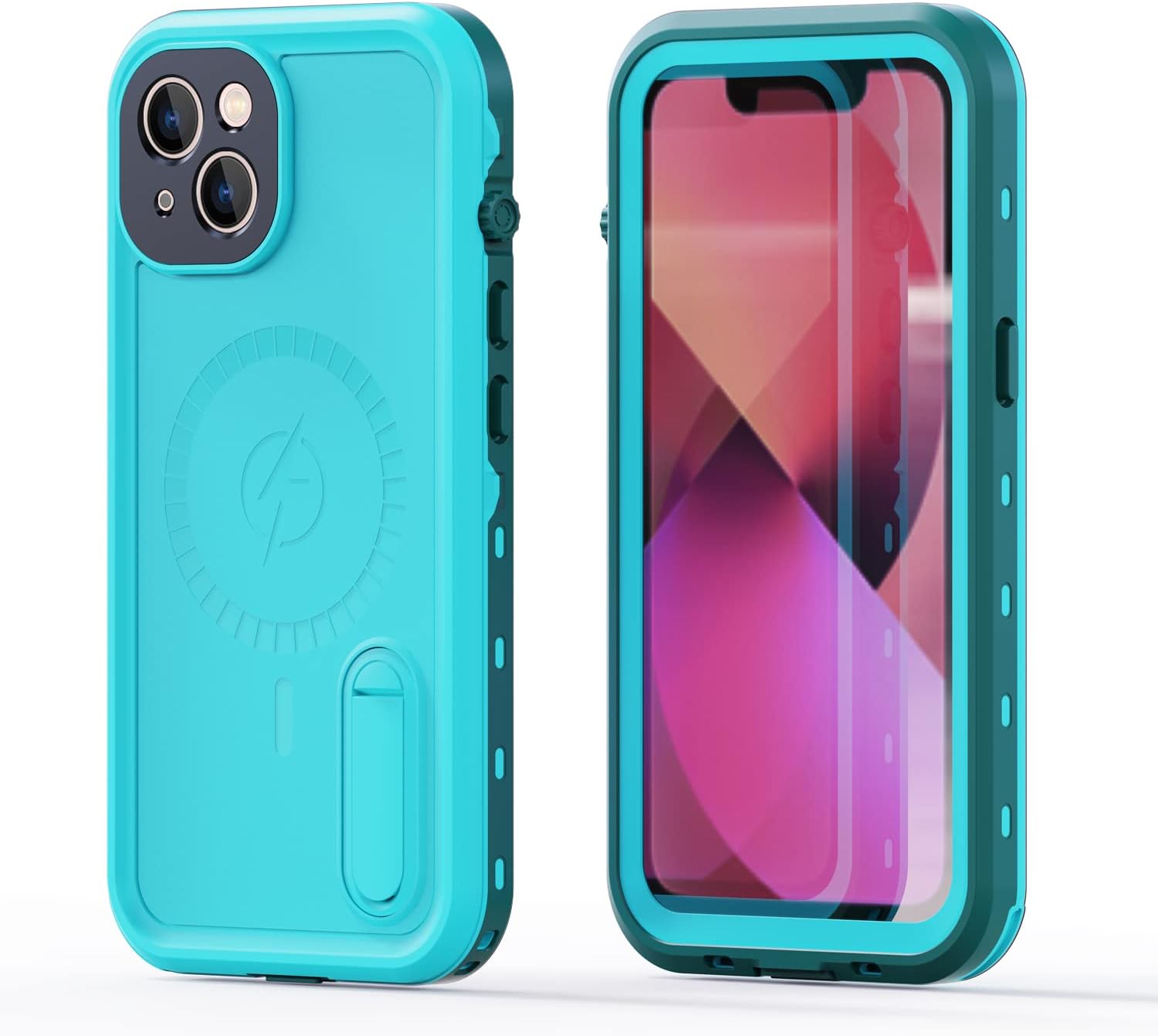 Zimu Joy Funda impermeable para iPhone 13, IP68, a prueba de polvo, a prueba de golpes, con protector de pantalla integrado (no para iPhone 13 Pro),