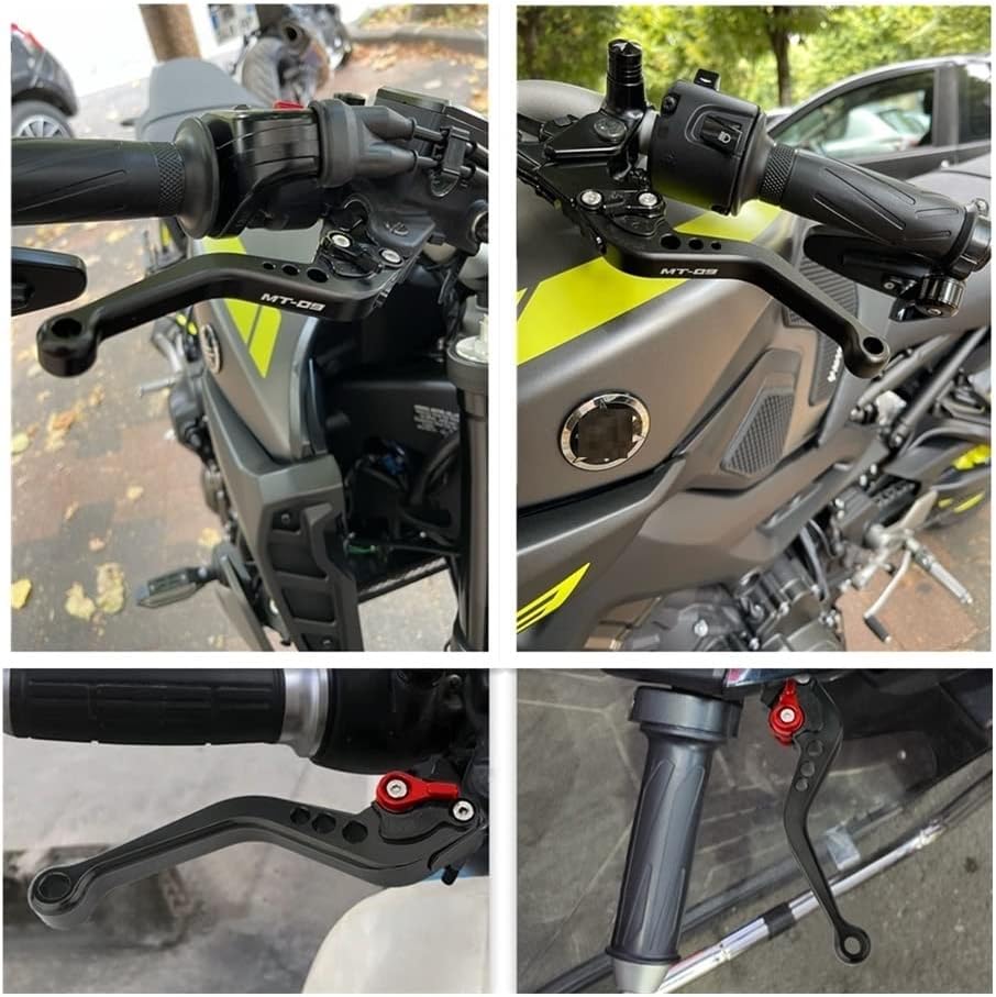 Para Yamaha FZ6 FZ 6 FAZER 2004-2010 Empuñaduras de motocicleta Manillar CNC Aluminio Ajustable Palancas de Embrague de Freno (Color G)