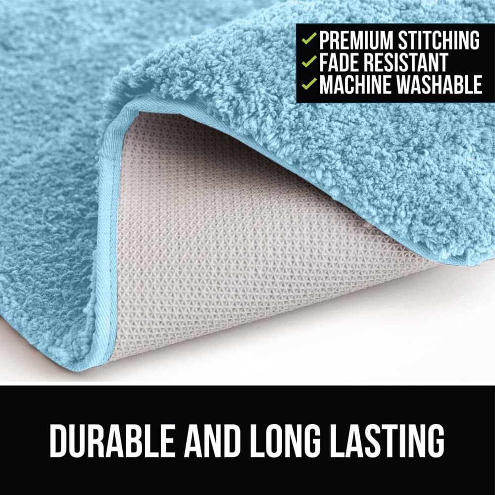 Gorilla Grip – Alfombra de baño, absorbente, suave, gruesa, lavable a máquina, microfibra, se seca rápidamente, tapetes para baño, ducha, bañera y