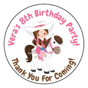 12 Pcs Personalized Cowgirl Kids Birthday Party Stickers, Favors, Labels, Tags, Stamps, 2.5″, Round, Sticker for Cards Gifts Packages Decorations 12 Pcs Personalized Cowgirl Kids Birthday Party Stickers, Favors, Labels, Tags, Stamps, 2.5″, Round, Sticker for Cards Gifts Packages Decorations