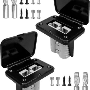 Panel de montaje de enchufe de 120 A con cubierta para conectores Anderson Placa empotrada de montaje empotrado, panel de instalación de enchufe Panel de montaje de enchufe de 120 A con cubierta para conectores Anderson Placa empotrada de montaje empotrado, panel de instalación de enchufe