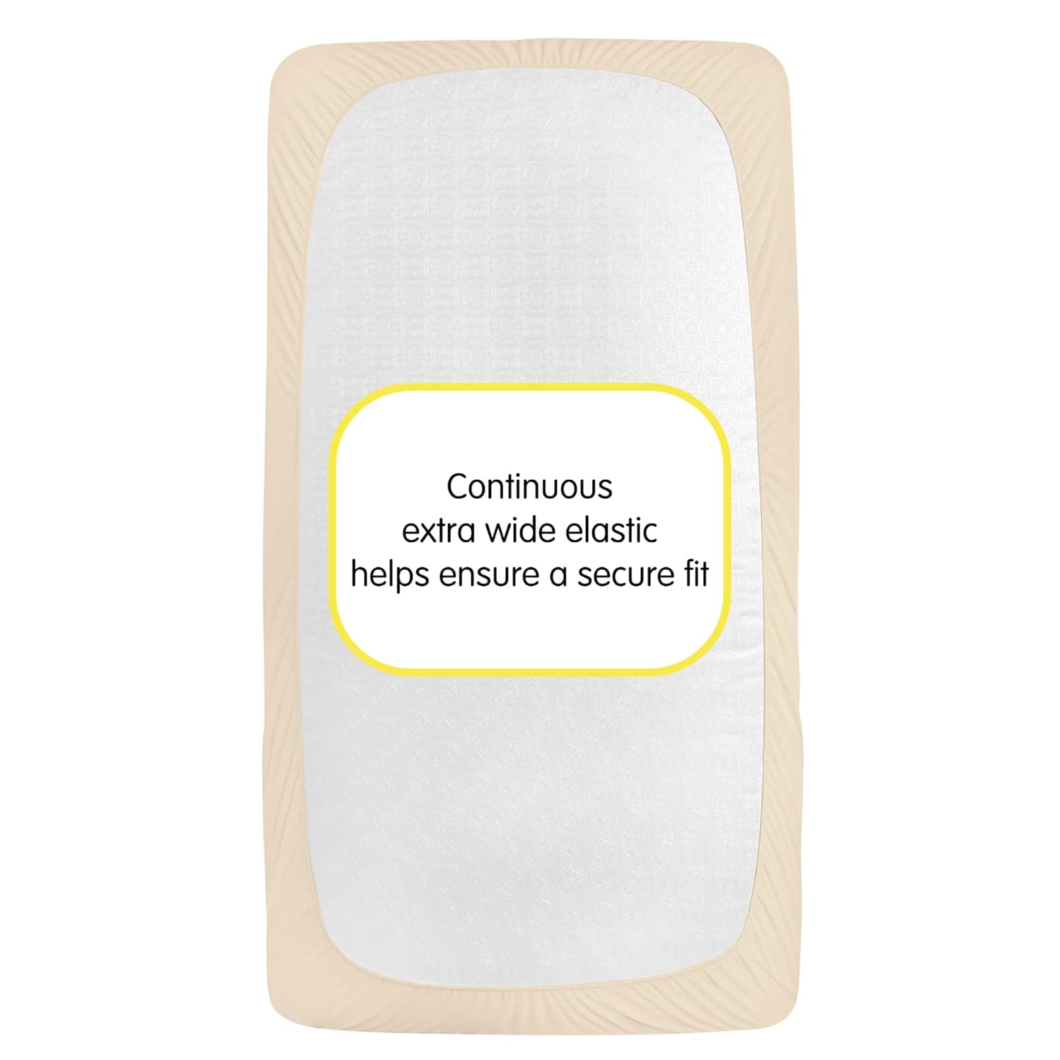 BreathableBaby Sábana bajera ajustable todo en uno y funda impermeable para colchón de cuna de 52″ x 28″132 x 71 cm, beige (paquete de 2)