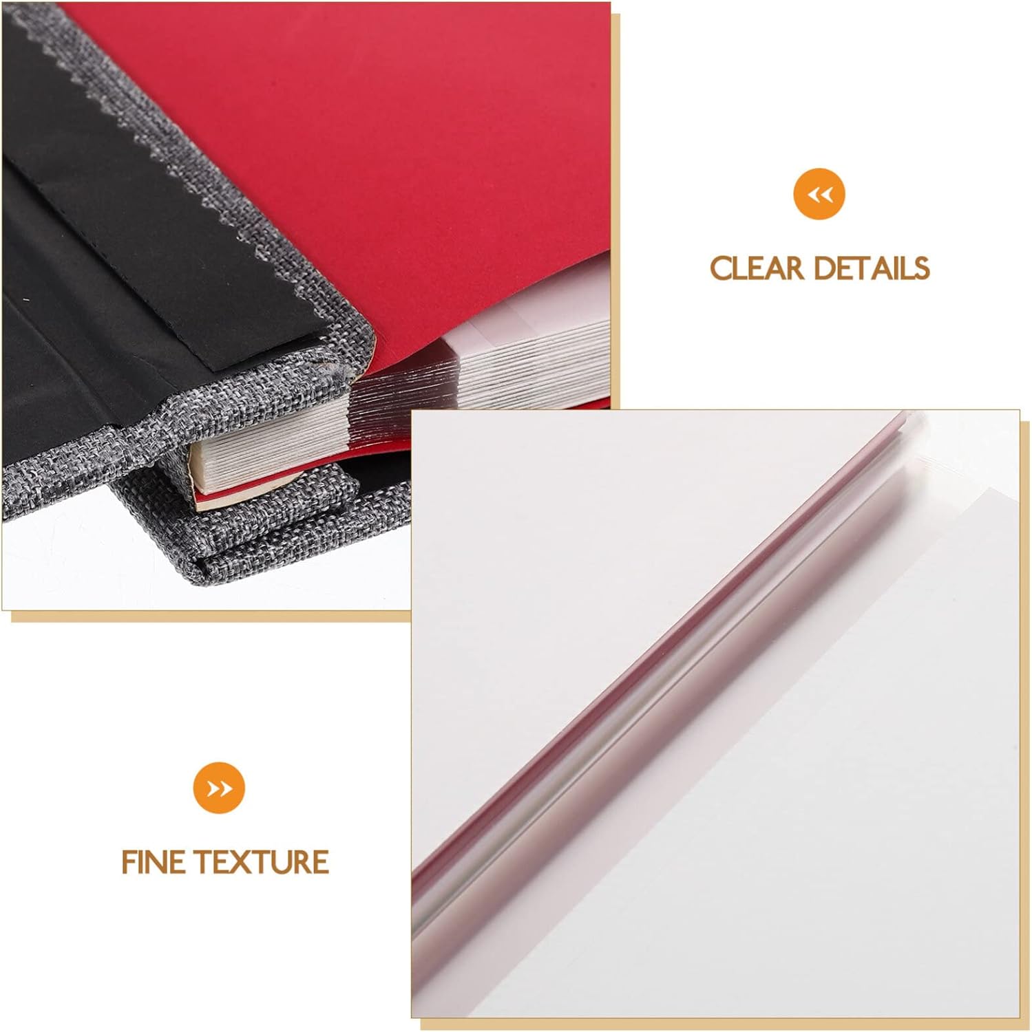 Álbum de fotos de memoria, álbum de fotos autoadhesivo, álbum de fotos, álbum de fotos, libro de recuerdos vintage, cubierta de lino, álbum de fotos