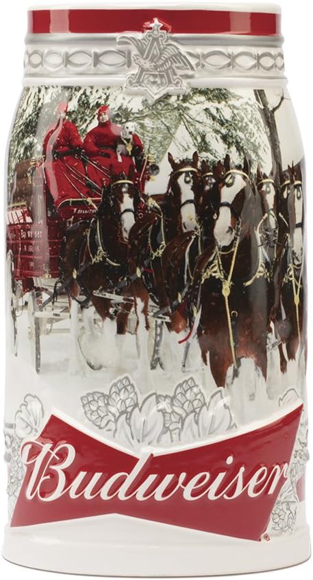 Budweiser Humpen, jarra para cerveza Holiday Stein, 31oz, 2017