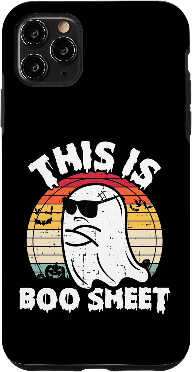 Funda para iPhone 11 Pro Max This Is Boo Sheet Ghost Retro Halloween para hombres y mujeres