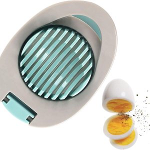 Cortador de huevos duros con alambre de acero inoxidable apto para lavavajillas (verde) Cortador de huevos duros con alambre de acero inoxidable apto para lavavajillas (verde)