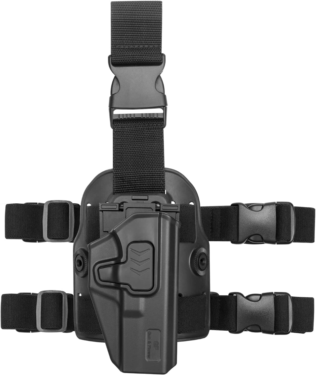 Funda táctica de pierna caída, nivel II para muslos Glock 17, 19, 19X, 22, 23, 31, 32 (Gen1-5), G22 (Gen 1-4), 45Colt-Elite 1911 ForceKimber