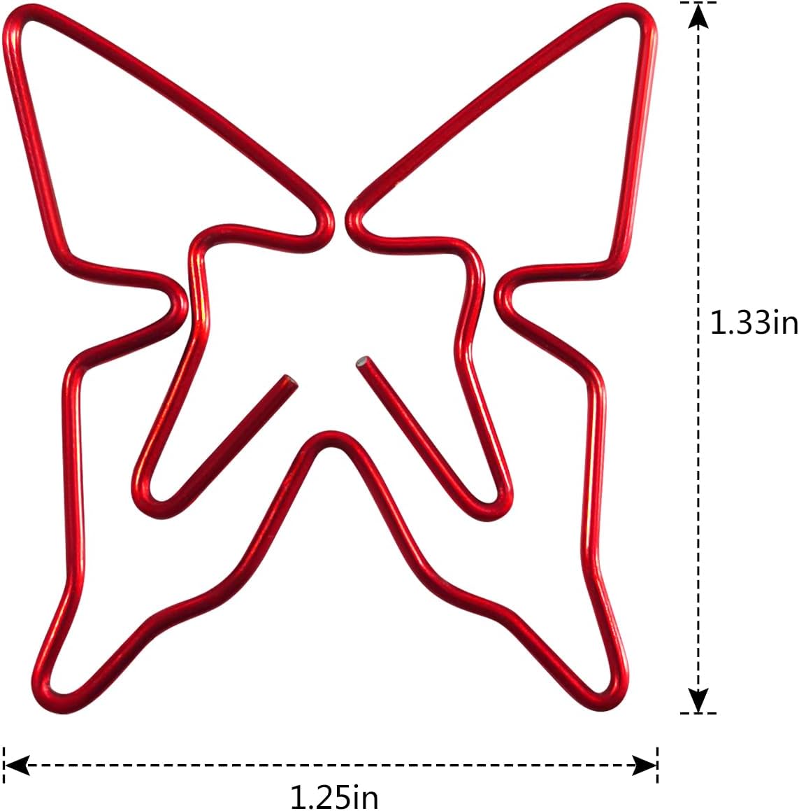 40 clips de papel en forma de mariposa, clip de papel con forma de clip de lazo colorido, carpeta de oficina portátil para suministros escolares de