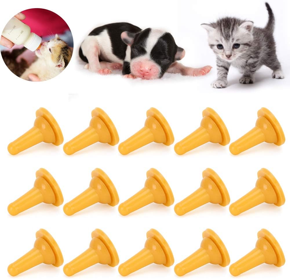 15 pezones para mascotas, biberón de alimentación para pezón, gato, perro, de silicona, suave, para enfermera, pezón, accesorio para pezón, para