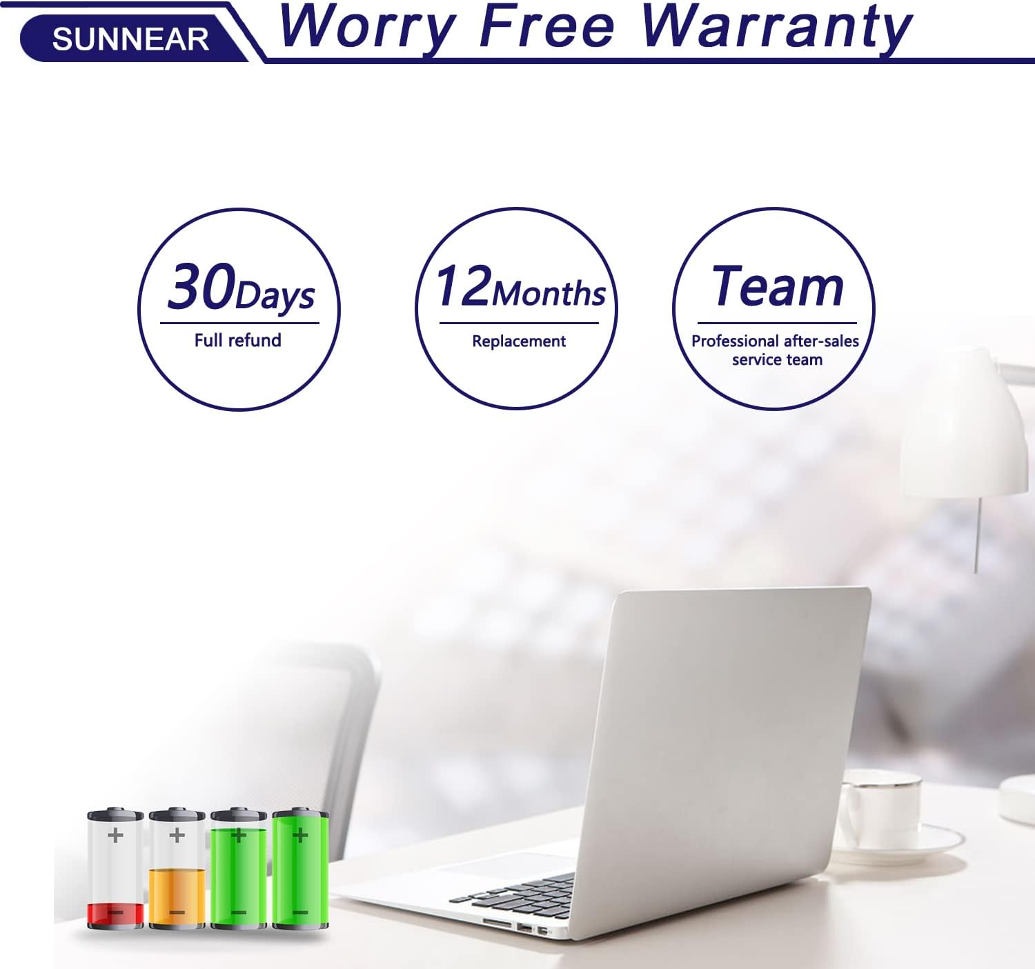 SUNNEAR C41N1809 – Batería para portátil de 4 celdas compatible con Asus Zenbook UX562 UX562FN UX562FD UX562FDX Q536F Q536FD Series Notebook