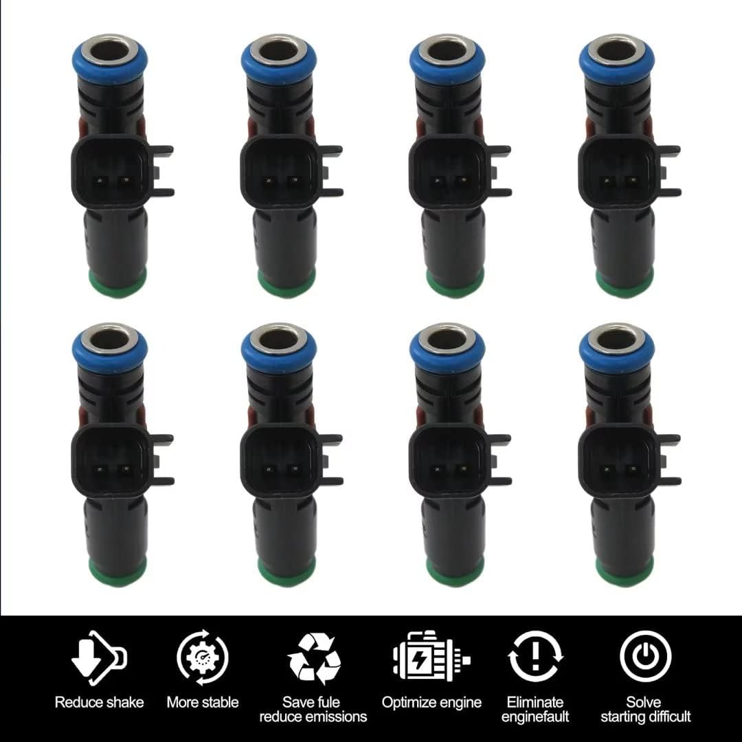 8 piezas FJ817, 5C3Z9F593DA, 5C3Z9F593DC, 8S4Z9F593A, FI11370S Reemplazo del inyector de combustible para Ford F-150 Lariat Crew Cab Pickup 4