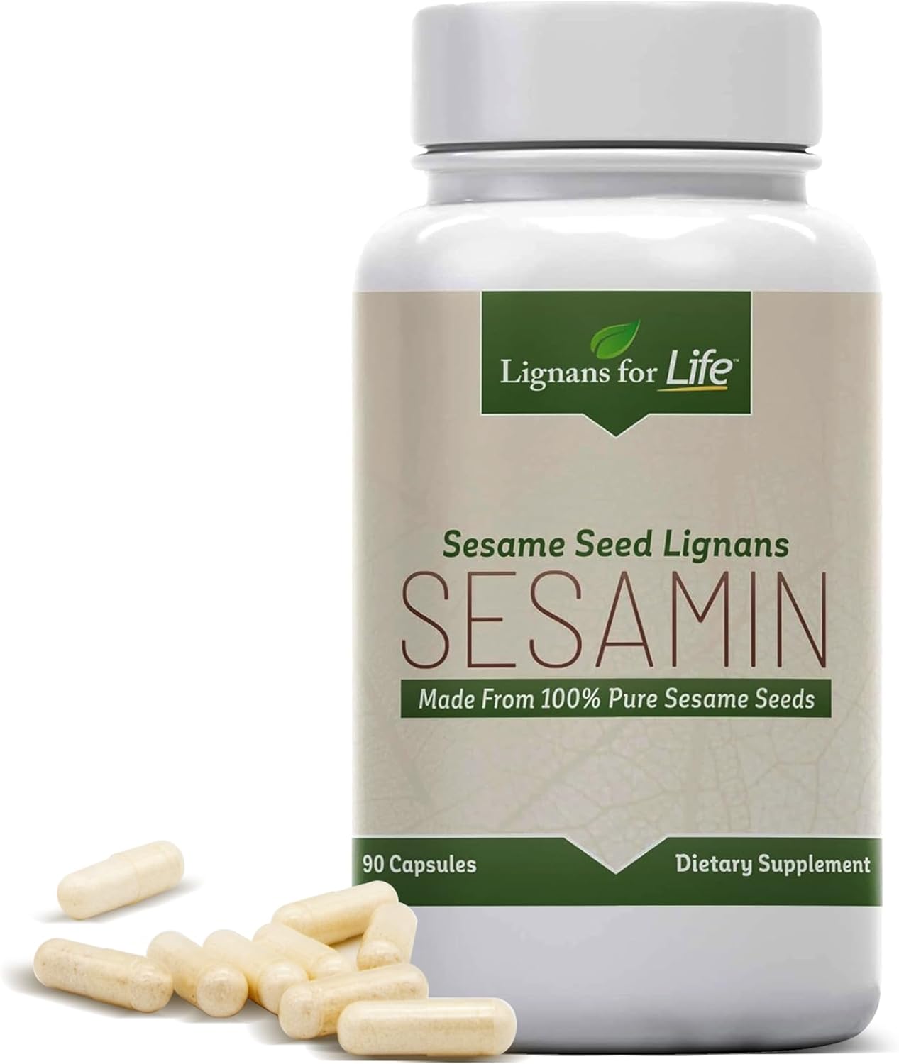 Lignans For Life Extracto de sésamo – 540 mg con 81 mg de sesamina y 27 mg de sesamolina, suplemento de salud hepática y apoyo inmunológico para el