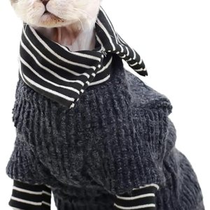 Bonaweite Sphynx – Suéter de gato sin pelo, cuello alto, ropa para gatos, ropa de gatito, de punto suave, ropa para gatos, ropa para mascotas, Bonaweite Sphynx – Suéter de gato sin pelo, cuello alto, ropa para gatos, ropa de gatito, de punto suave, ropa para gatos, ropa para mascotas,