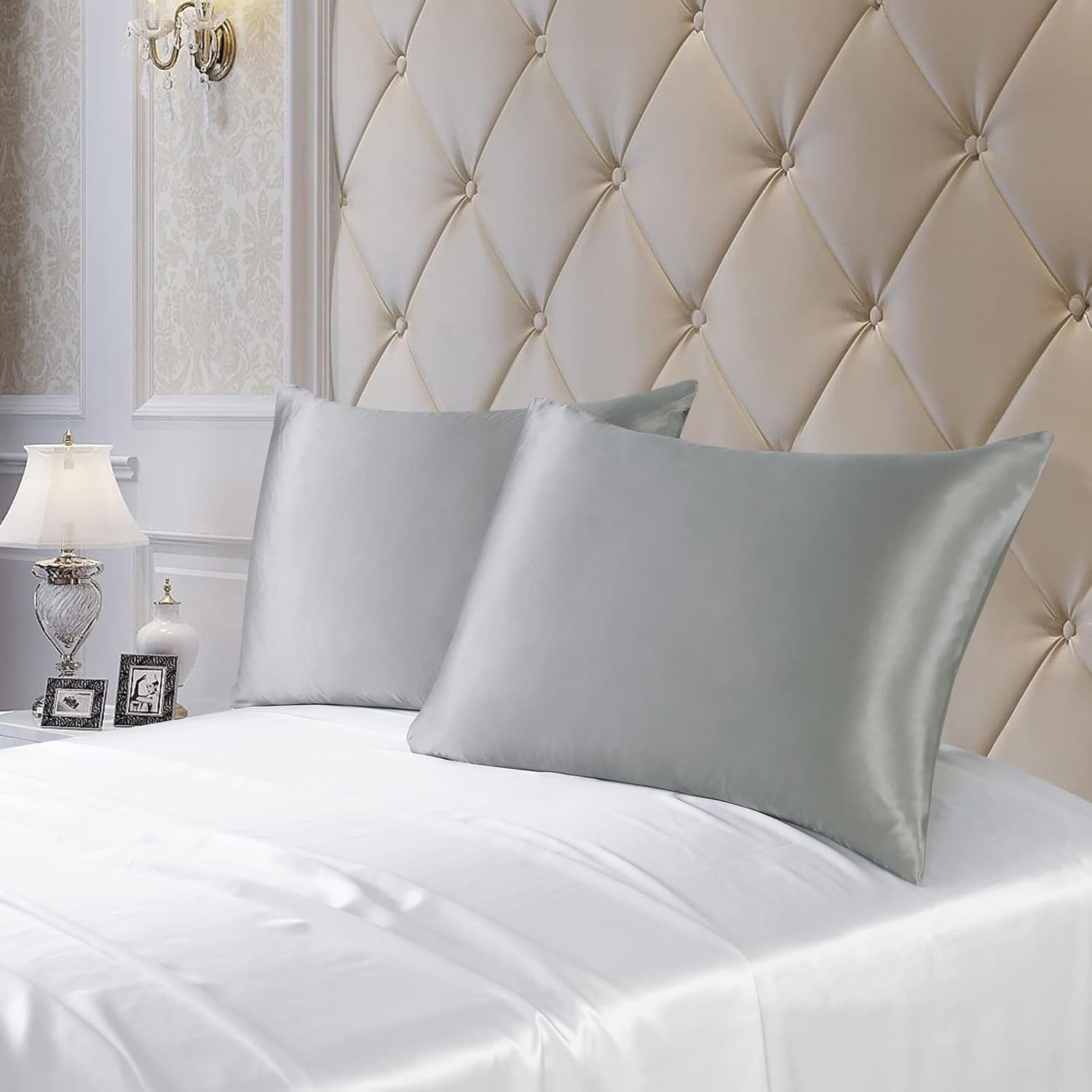 ZIMASILK Funda de almohada de seda de morera 100 % pura para cabello y piel, con cremallera oculta reforzada, más suave y duradera, seda de alta