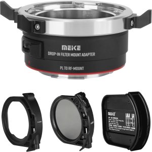 Meike MK-PLTRF-C VND Adaptador de lente de enfoque manual con convertidor de filtros UV transparentes y ND variable para lentes de cine ARRI Meike MK-PLTRF-C VND Adaptador de lente de enfoque manual con convertidor de filtros UV transparentes y ND variable para lentes de cine ARRI