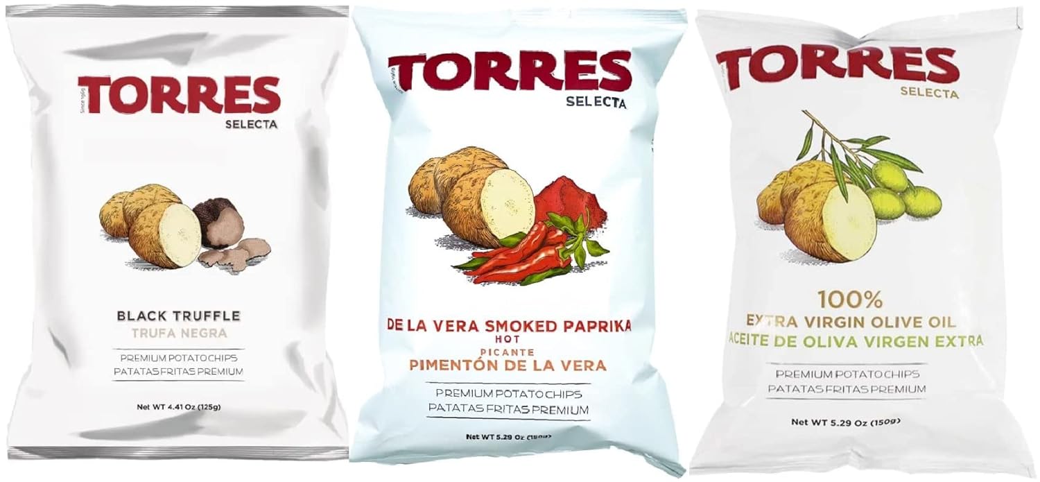 (BIG BAGS) Torres Patatas fritas españolas hechas en Barcelona, España, edición limitada (paquete de 3)  Elige tus sabores favoritos (nuevo) Huevos