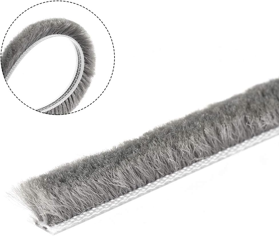 uxcell Cepillo para la intemperie, 49.2ft49.2 pies, ranura para tarjetas, cepillo elástico para ventana de puerta, 0.236 x 0.315inWxH