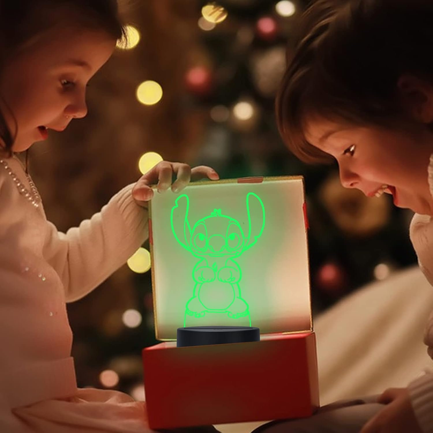 Nouyet Juguetes para niños, luz nocturna 3D, lámpara de noche de ilusión 3D, luz nocturna LED, luces de atenuación táctil inteligente, lámpara