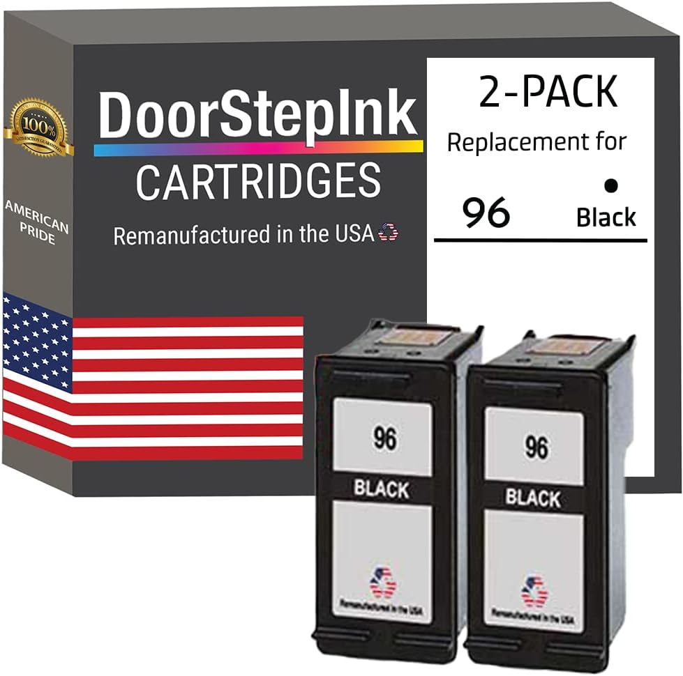 DoorStepInk Cartucho de repuesto para HP 96 2 negro (C8767WN) para HP DeskJet Series 5740, 5940, 6520, 6540, 6620, 6620, 6830v, 6840, 6940, 6980,