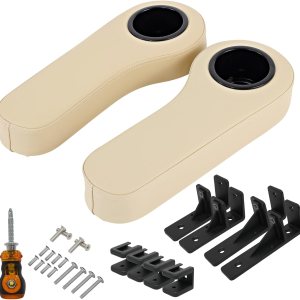 Reposabrazos de carrito de golf con portavasos para EZGO Club Car Yamaha, no requiere taladrar, kits de reposabrazos para asiento trasero con marco Reposabrazos de carrito de golf con portavasos para EZGO Club Car Yamaha, no requiere taladrar, kits de reposabrazos para asiento trasero con marco