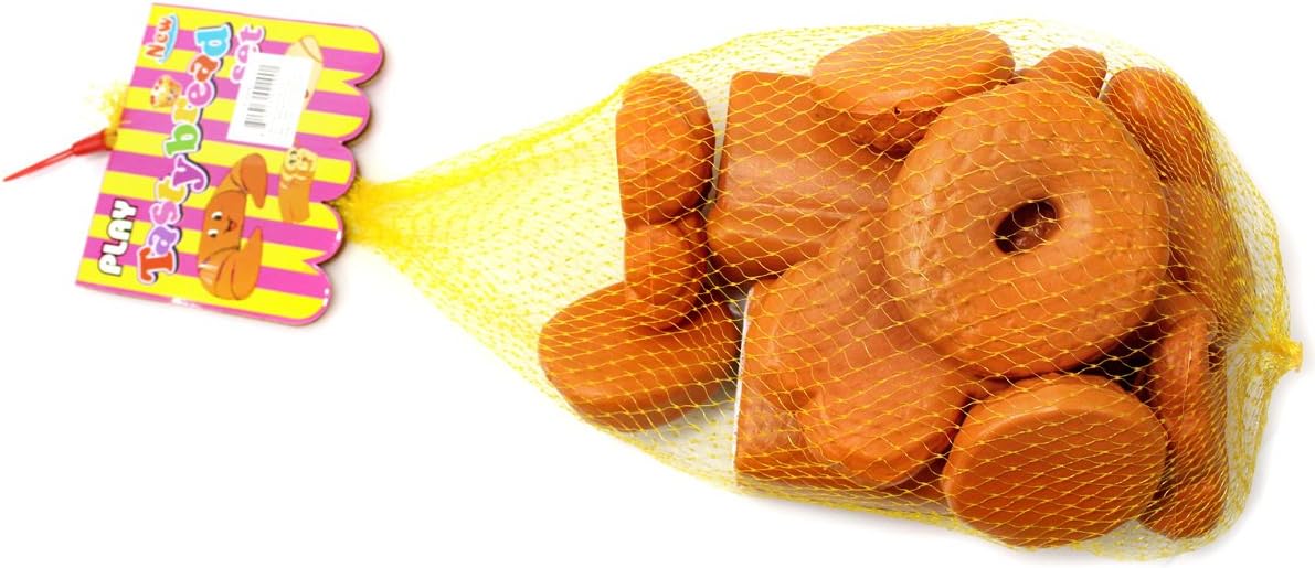 PowerTRC Juego de 12 piezas de pan falso de tamaño real  Juego de juguetes de cocina de pretende panadería y decoración  Regalo único para niños y