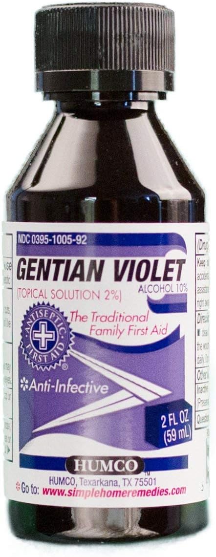 GENTIAN VIOLET SOL 2% ***HUM Tamaño 2 onzas El embalaje puede variar