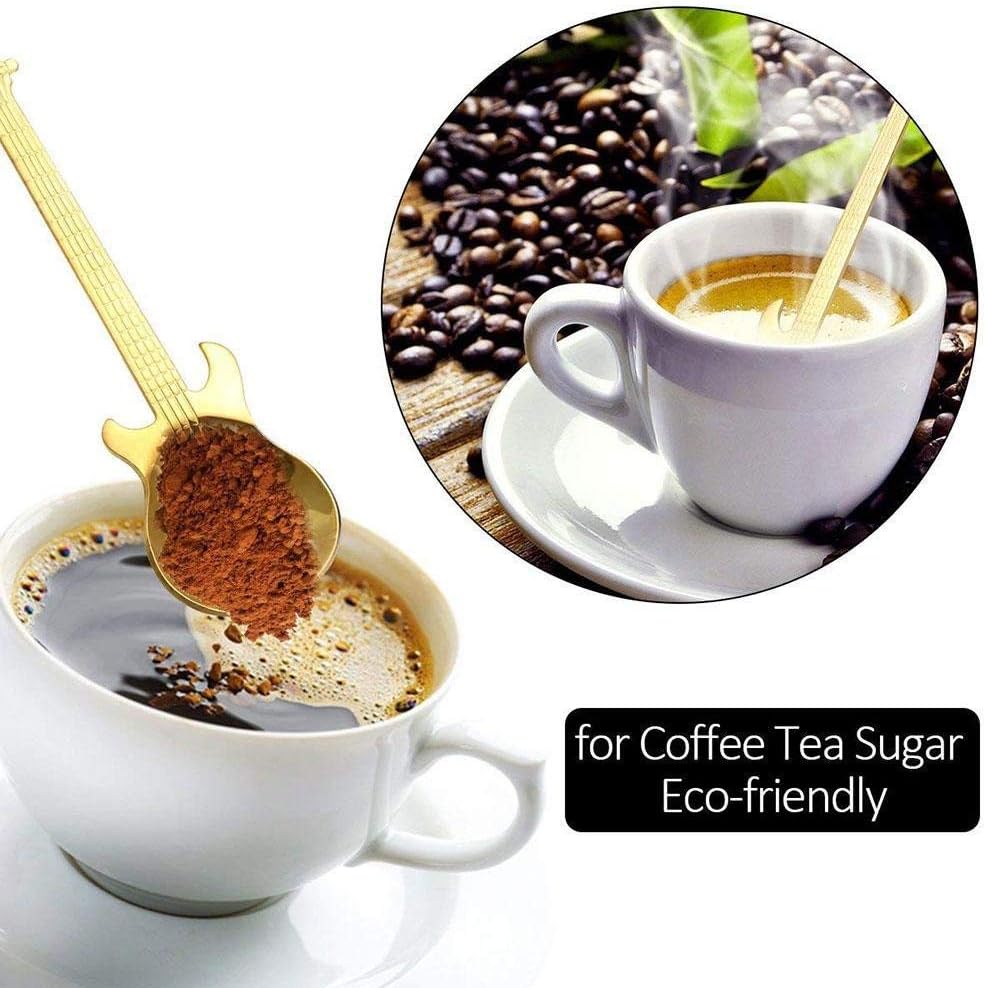 COMIART – Cucharas de café, cucharaditas, cuchara de hielo de postre, cuchara de azúcar, utilizada para mezclar mezclas, cuchara de guitarra de