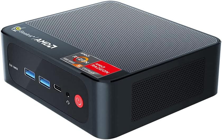 Beelink SER5 Mini PC W11 Pro, AMD Ryzen 5 5560U (6C12T hasta 4 GHz), 8 GB DDR4 500 GB NVME SSD Graphics 7 core 1800 MHz WiFi 6BT5.2triple pantalla