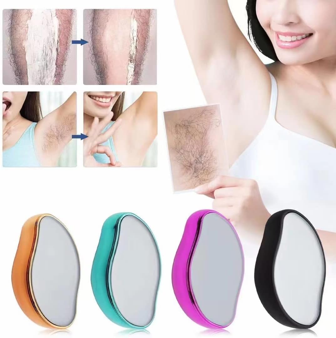 Crystal Hair Eraser, Crystal Hair Remover for Women and Men, Painless Exfoliation Magic Crystal Hair Remover Crystal Smooth Hair Remover for Legs,