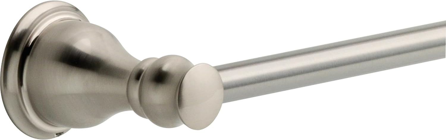 DELTA FAUCET Rubber Limited AUB24-SN Aubrey – Toallero de pared de 24 pulgadas, accesorios de baño en níquel cepillado