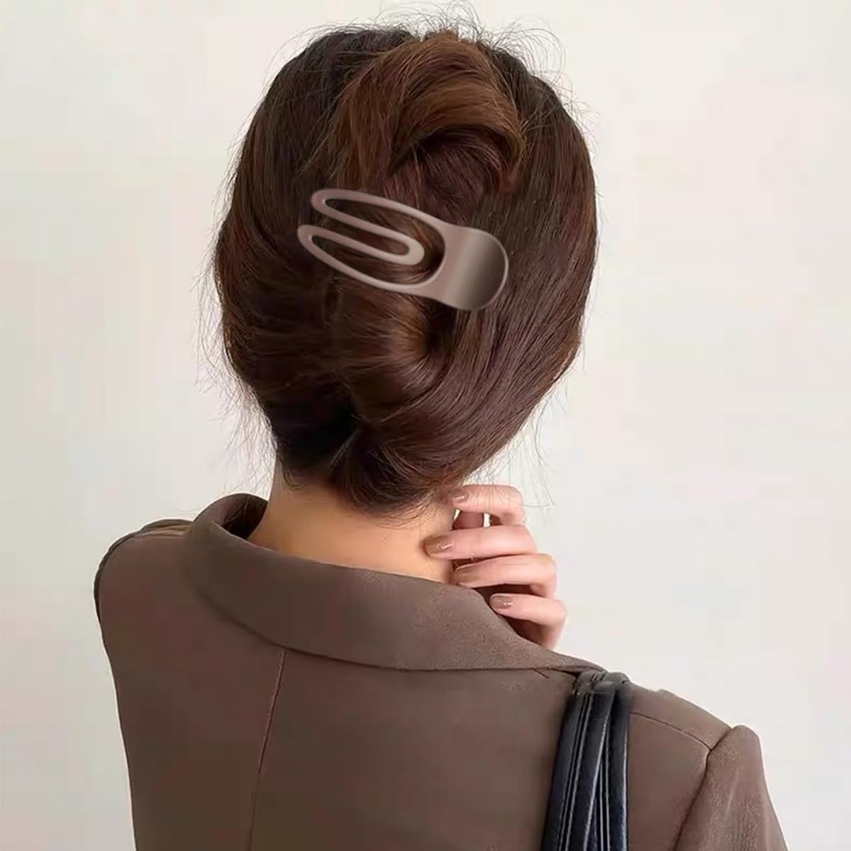 7 pinzas para el cabello curvadas clásicas de pico de pato para el cabello, pinzas de pelo antideslizantes para cola de caballo francesa, pinzas