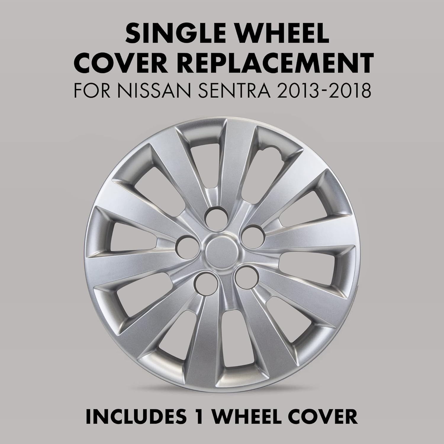 Mayde Tapacubos de 16 pulgadas para modelos 2013-2018, se adapta a Nissan Sentra (una pieza plateada)