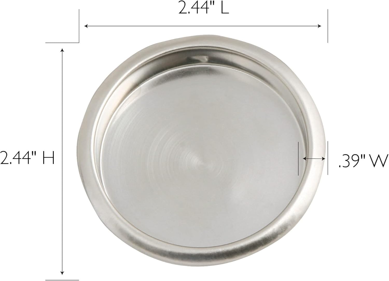 Design House 182063 – Tirador de dedo para armario de 2-18 pulgadas, paquete de 4, níquel satinado