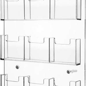 Soporte vertical para tarjetas de visita múltiple, organizador de tarjetas de visita de acrílico, soporte de exhibición para escritorio de pared (9 Soporte vertical para tarjetas de visita múltiple, organizador de tarjetas de visita de acrílico, soporte de exhibición para escritorio de pared (9