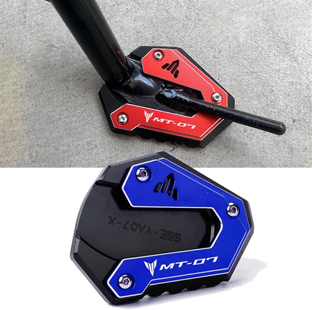 Motorcycle Side Stand pad for Y&AMAHA MT07 MT-07 2014 2015 2016 2017 2018 2019 2020 2021 2022 2023 Side Stand Enlarge Kickstand Extension Plate Pad